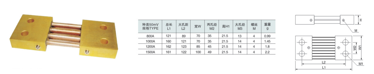 FL-21出口型800-1500A直流分流器（臺灣型）